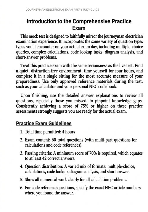 Michael Hamilton's Journeyman Electrician Exam Prep Study Guide 2026 Edition