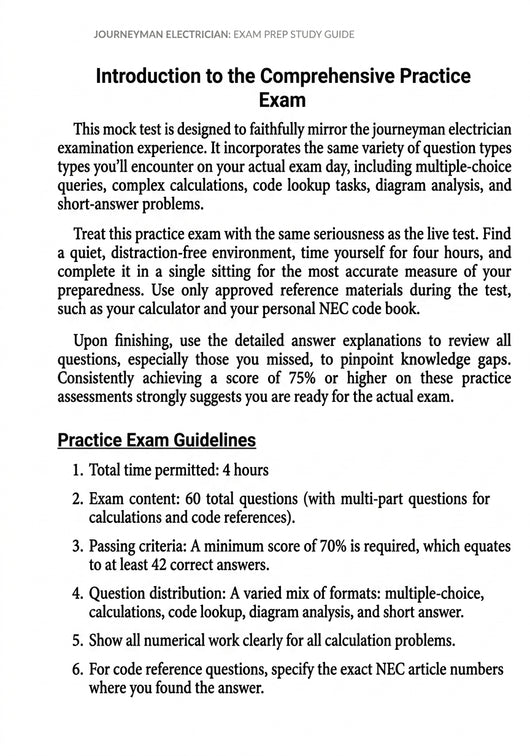 Michael Hamilton's Journeyman Electrician Exam Prep Study Guide 2026 Edition