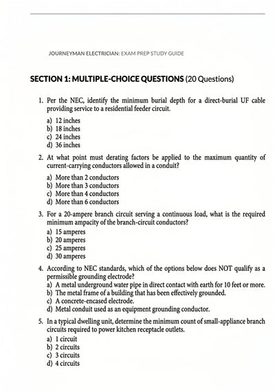 Michael Hamilton's Journeyman Electrician Exam Prep Study Guide 2026 Edition