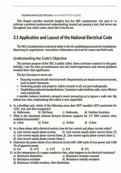 Michael Hamilton's Journeyman Electrician Exam Prep Study Guide 2026 Edition