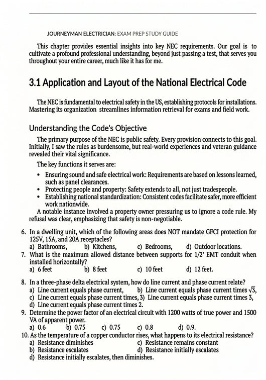 Michael Hamilton's Journeyman Electrician Exam Prep Study Guide 2026 Edition